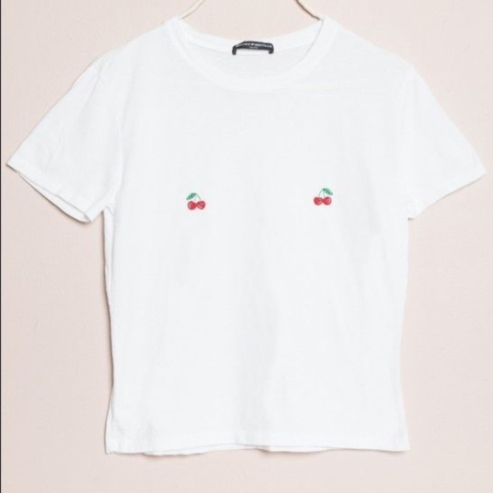 Brandy Melville Jamie Double Cherries Tee
